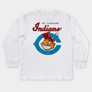 vintage indians Kids Long Sleeve T-Shirt